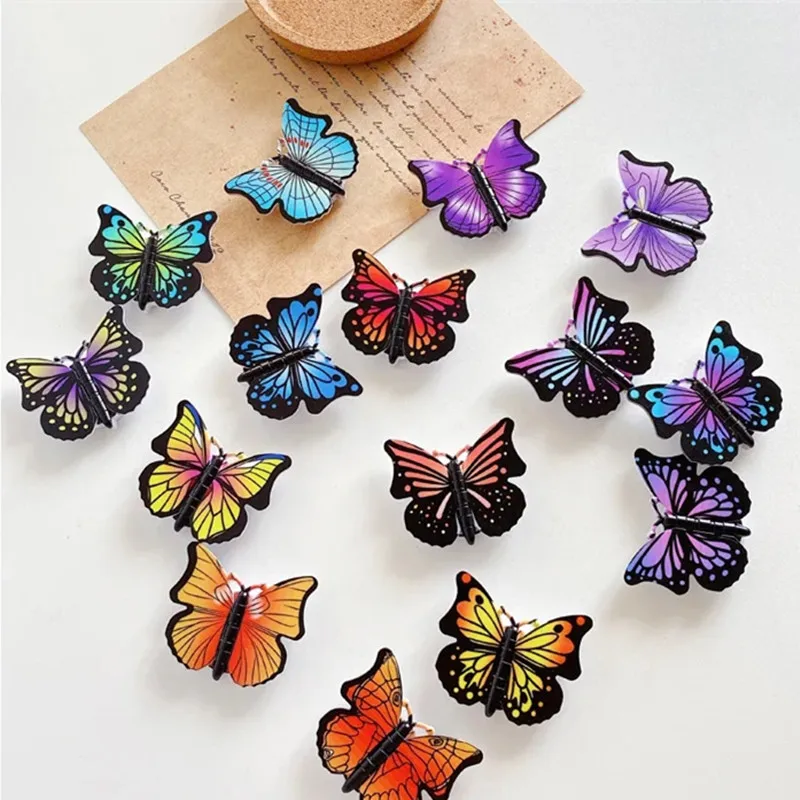 1 шт. Красочный Рисунок бабочка фотодержатель складной тянущийся кронштейн Сделай Сам вращающаяся фотография с наклейкой