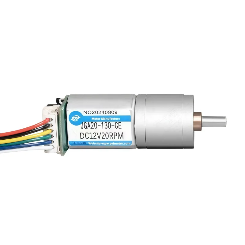 JGA20-130 Miniature DC Speed Regulating Motor with Encoder for Forward and Reverse Rotation 12V/24V