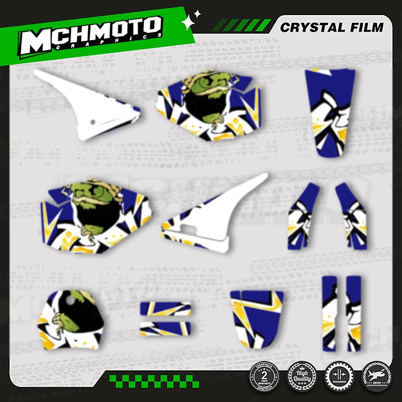 

MCHMFG Motorcycle Grsphics Decal Adhesive Stickers Kits For YAMAHA PW80 PW 80 Number Name Custom