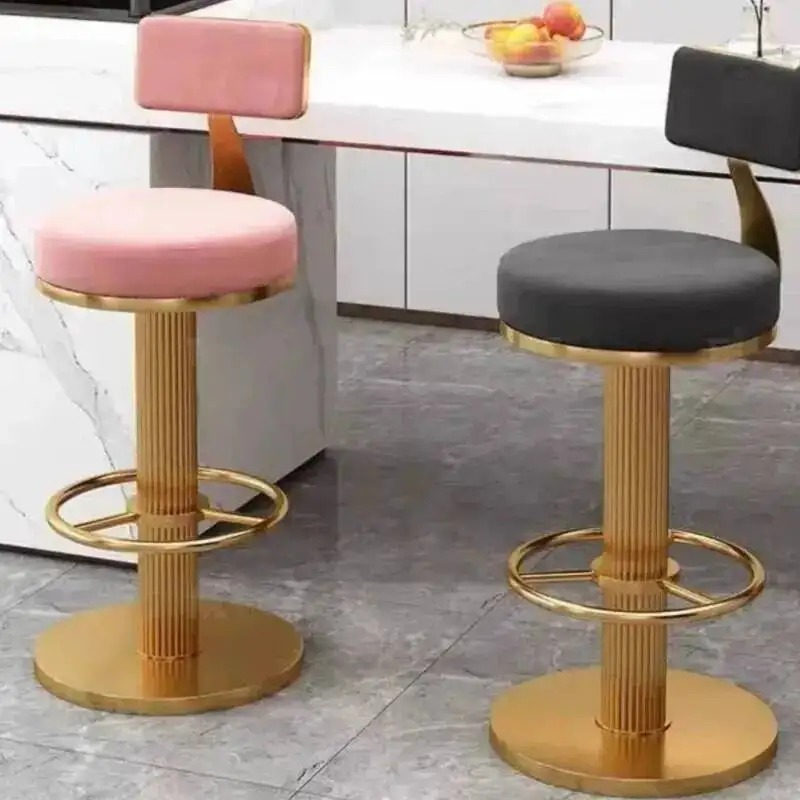 

Modern Design Chairs Bar Metal Luxury Nordic Gold Bar Stools Swivel Comfortable Banco Alto Para Barra Salon Furniture