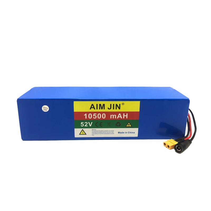 52V 10500mAh 14S3P Li-Ion Rechargeable Battery Pack 10.5Ah Built-in BMS 250W 500W 750W Lithium Batteries