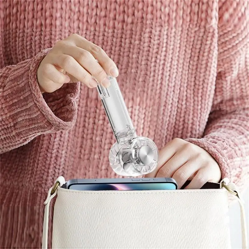 

Портативный портативный вентилятор 1200 мАч аккумулятор USB Перезаряжаемый прозрачный вентилятор с регулируемым ветром Turbos