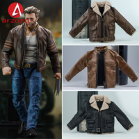 1/12 Scale Male Soldier Leather jacket Clothes Model Fit 6'' Logan Romankey Ant Notaman Male Soldier Action Figure Body