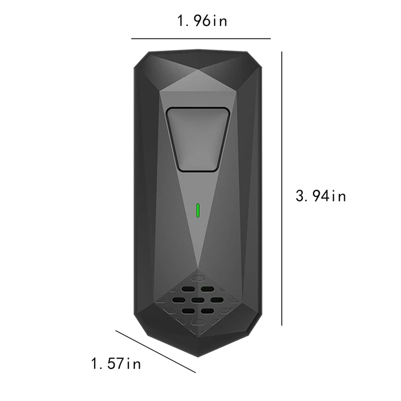 Мини-очиститель воздуха, портативный и тихий отрицательный очиститель воздуха для дома, спальни, офиса, ванной комнаты и домашних животных, вилка европейского стандарта, черный