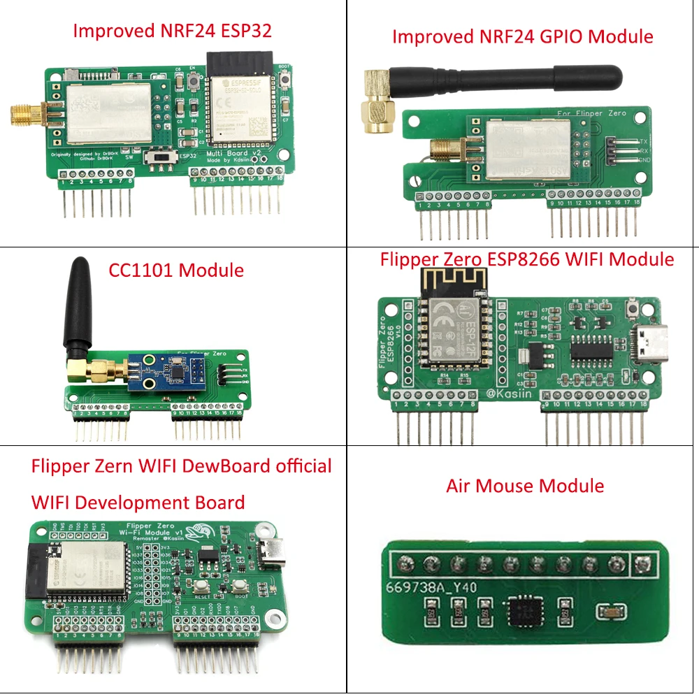 Melhoria Flipper Zero Wifi Multiboard rc F24 Mais Placa de Desenvolvimento Esp32 Cc1101 Subghz Módulo Esp8266 Módulo Gpio Módulo Air Mouse