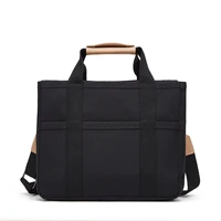 Women's Casual Canvas Handbag Multi-pocket Large Capacity Tote Bag Adjustable Shoulder Strap Casual Shoulder Shopper Bag Female 4