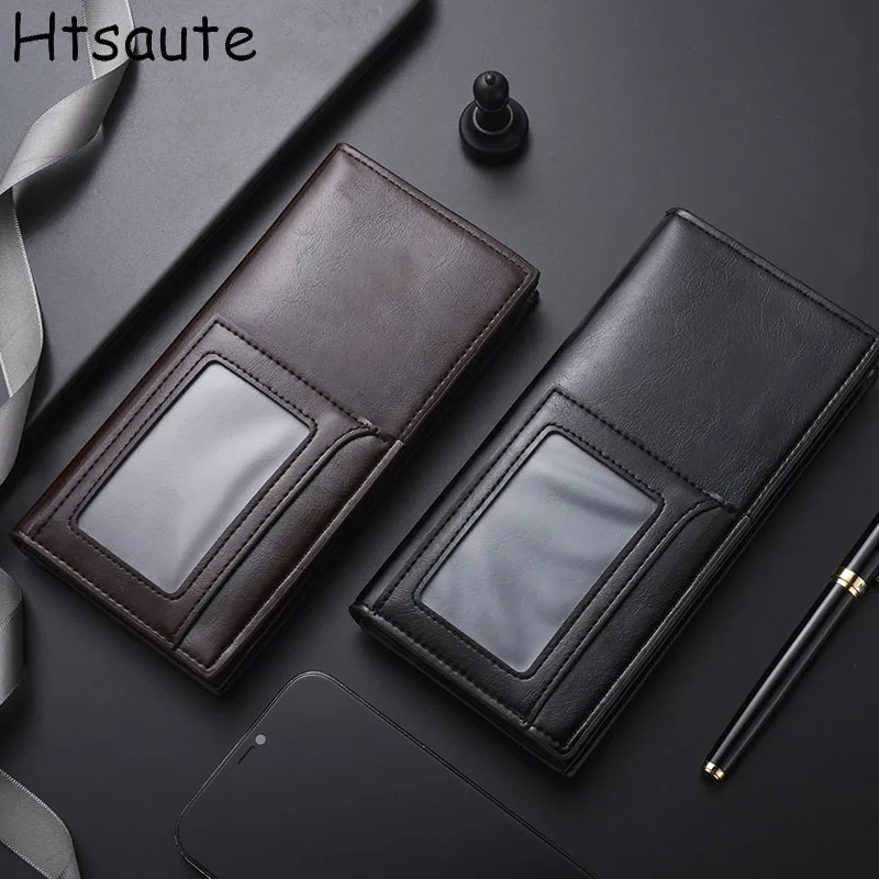

Men's Long Wallets Luxury PU Leather Purse Large Capacity For Business Bag Casual Multi-Card Holder Wallet with Lychee Pattern