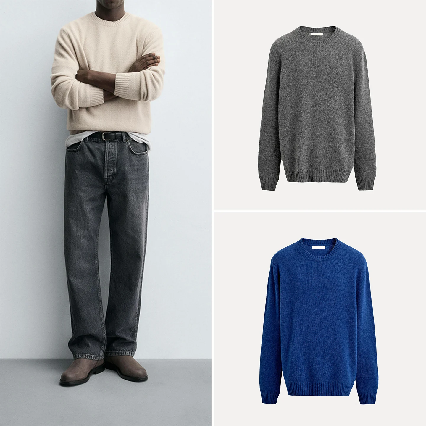 

Повседневный свободный вязаный свитер Long Sve с прямыми штанинами для молодых мужчин, дышащий, удобный китайский бренд Z