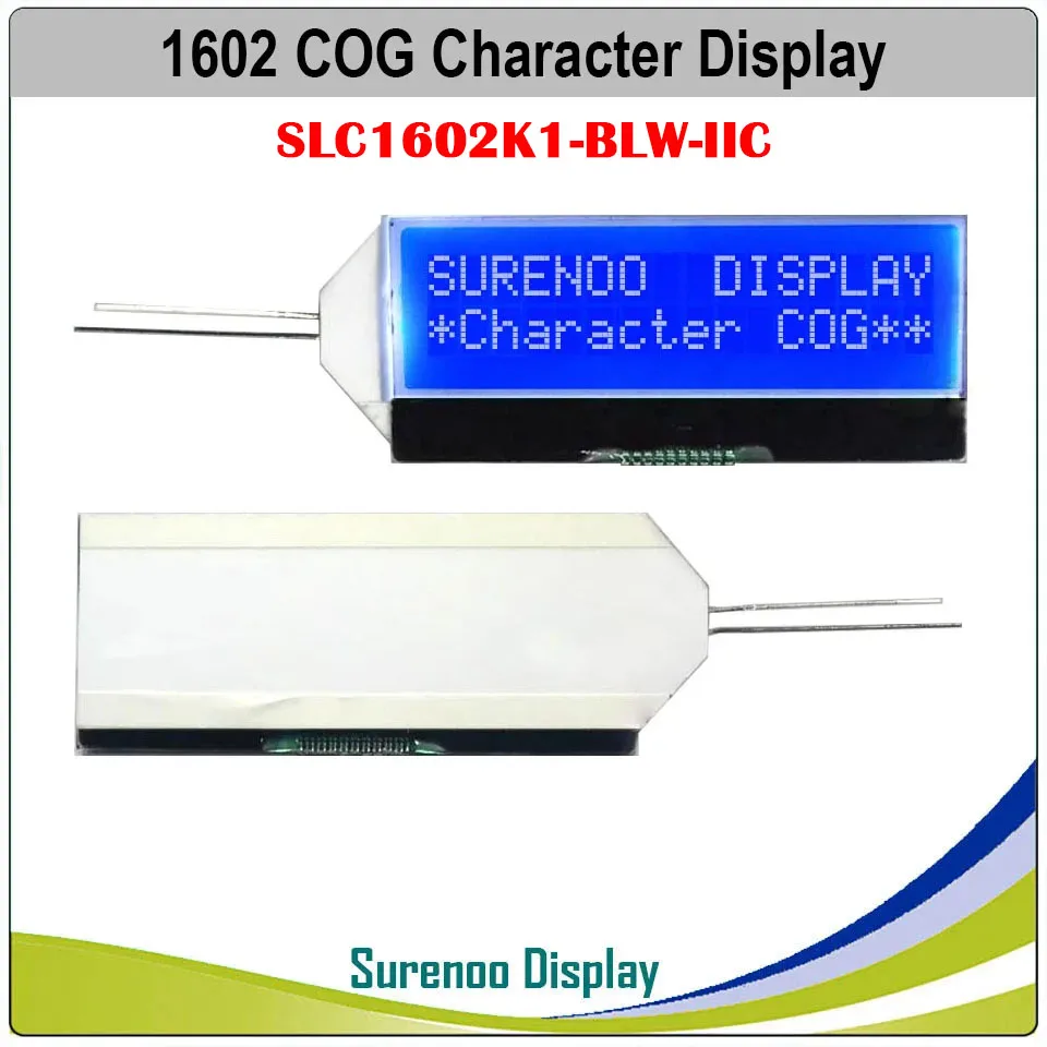 Surenoo 162 16X2 1602 COG ST7032I Serial IIC I2C Character LCD Module Display Screen LCM Blue Negative with White LED Backlight