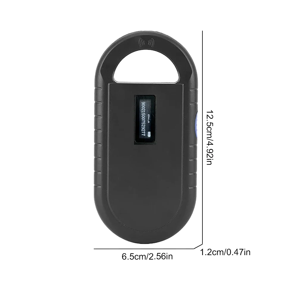 Micro Chip Reader Scanner Handheld Animal Tag Scanner 134.2kHz 125kHz Pet ID Reader for ISO 11784/11785 FDX-B and ID64 RFID EMID