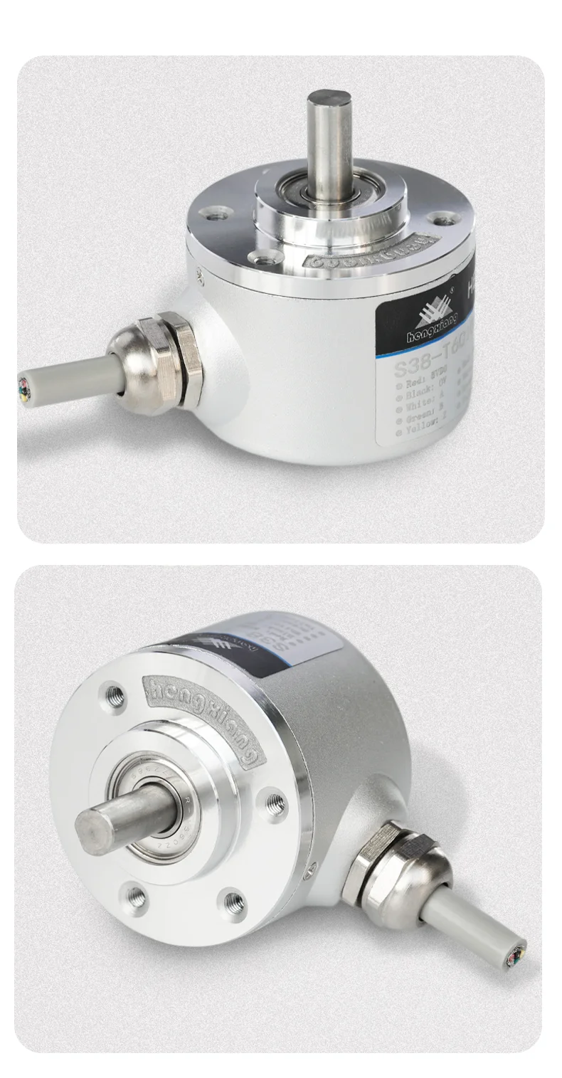 GOOD E40S6-1000-3-T-24 Compatible Incremental Rotary Encoder 1000PPR 6mm Shaft DC12-24V ABZ IP65 Rated Spring Plate Mount