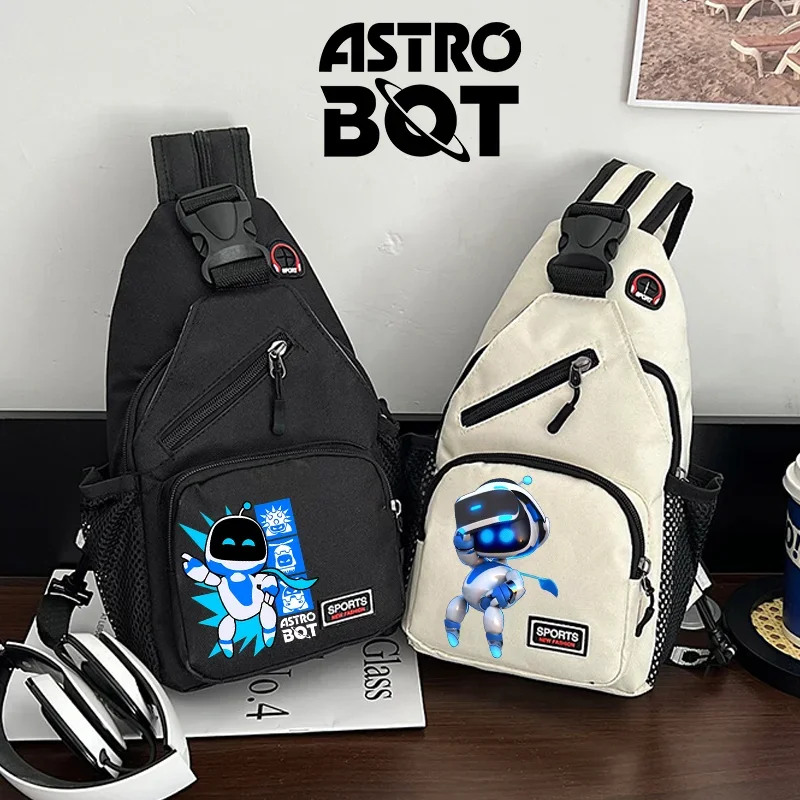 Astro bot jogo quente pacote de peito versão coreana dos homens crossbody saco ao ar livre crianças sacos esportivos casual estilingue mochila tendência presentes