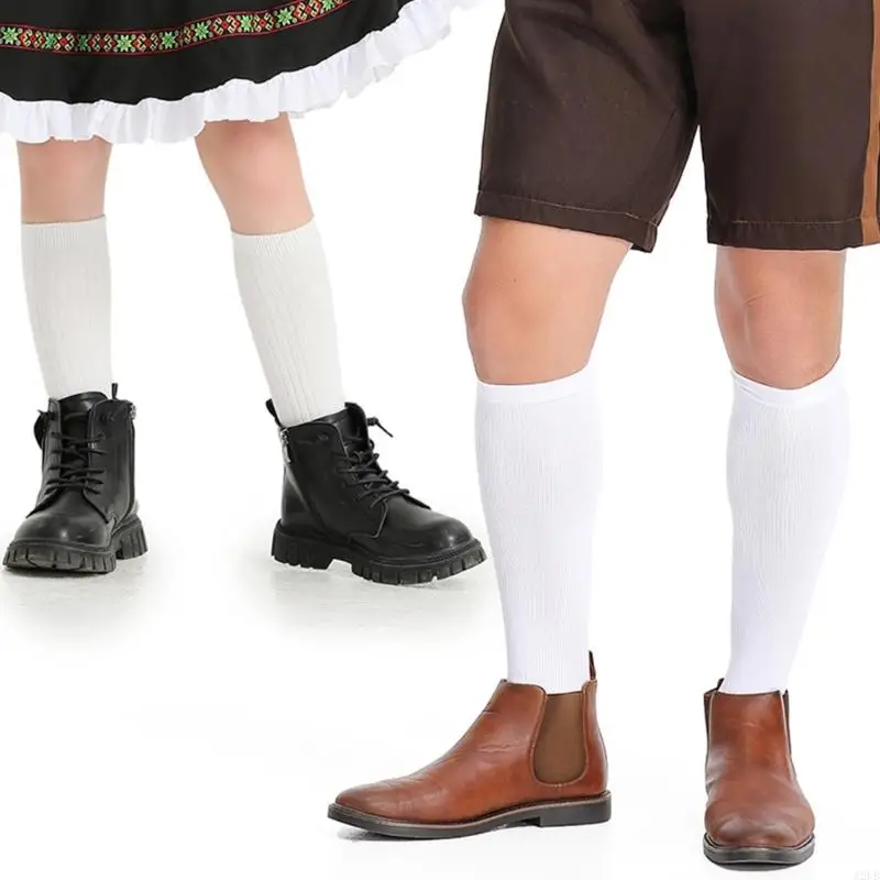 

Children's Socks Fashionable Traditional Beer Festival Cotton Blended Calf Length Socks for School Play Parties A2UB