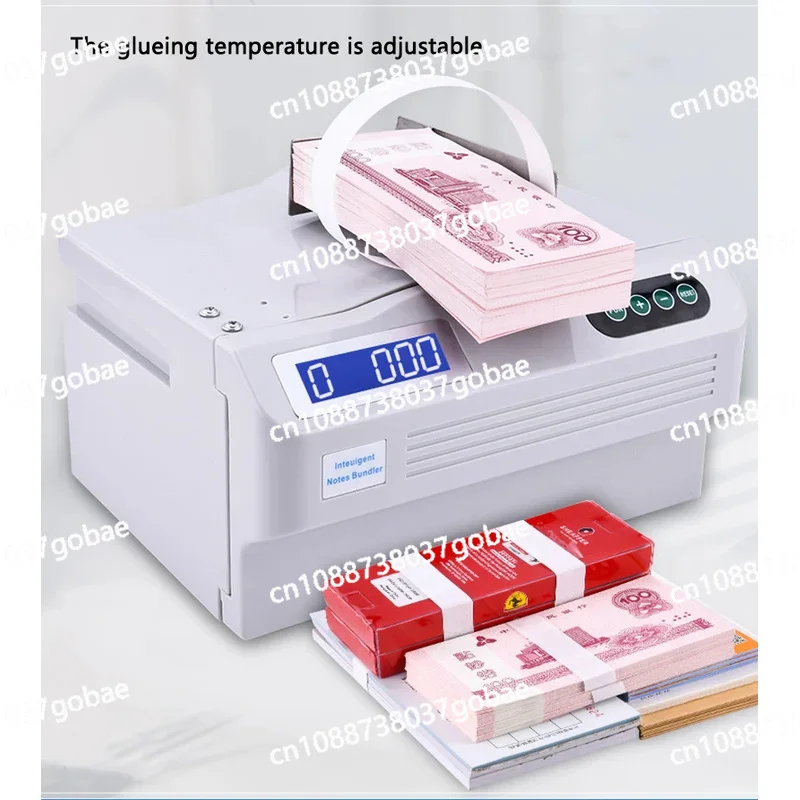 Paper Tape Strapping Electric Intelligent Bills Bundle Automatic Banknote Tying Banding Machine