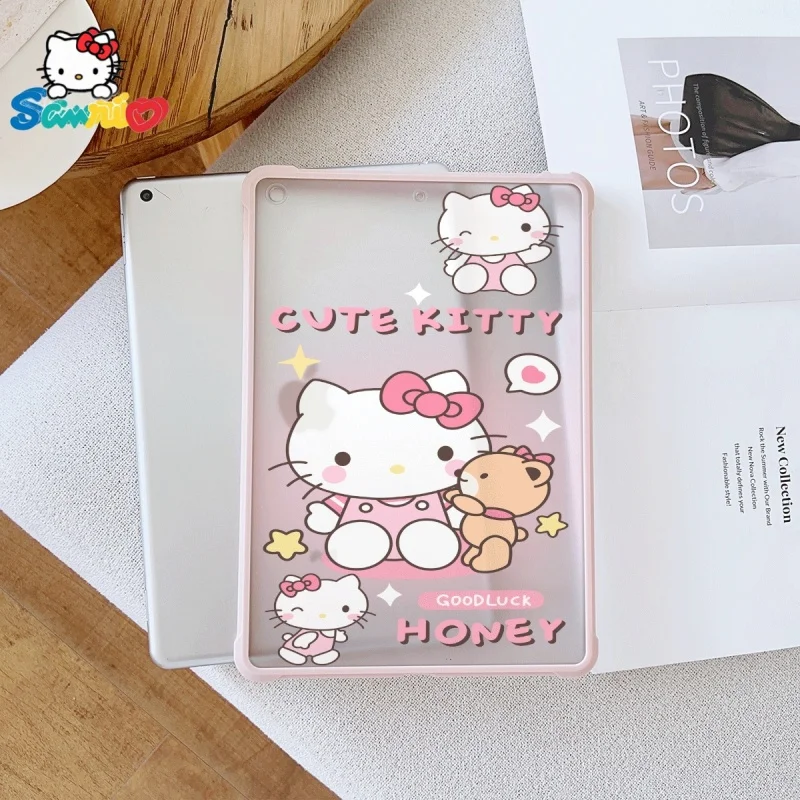 

Sanrio Hello Kittypattern Pink iPad Transparent Drop Case, suitable for iPad Pro 2022/2024, iPad Air 3/5, iPad Mini 6, iPad 6/10