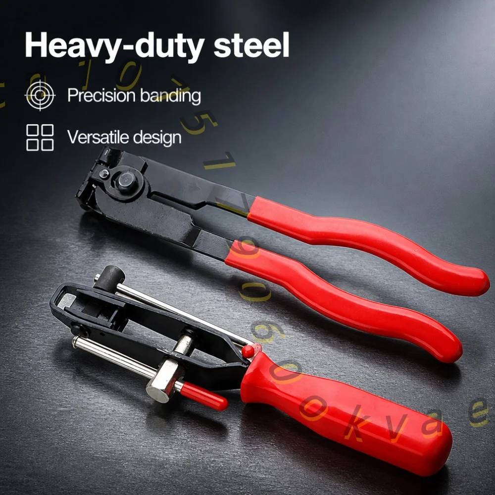 CV Joint Boot Clamp Pliers Set Ear Type Hose Clamp Tool Heavy Duty Banding Tool for Car Axle Dust Cover Repair