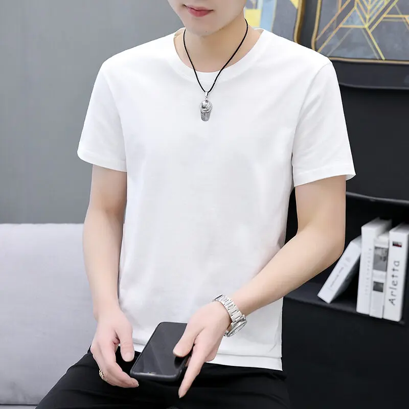 Fashion O-Neck Casual Solid Color Short Sleeve T-Shirts Men's Clothing 2024 Summer New Loose Korean Tops All-match Tee Shirt