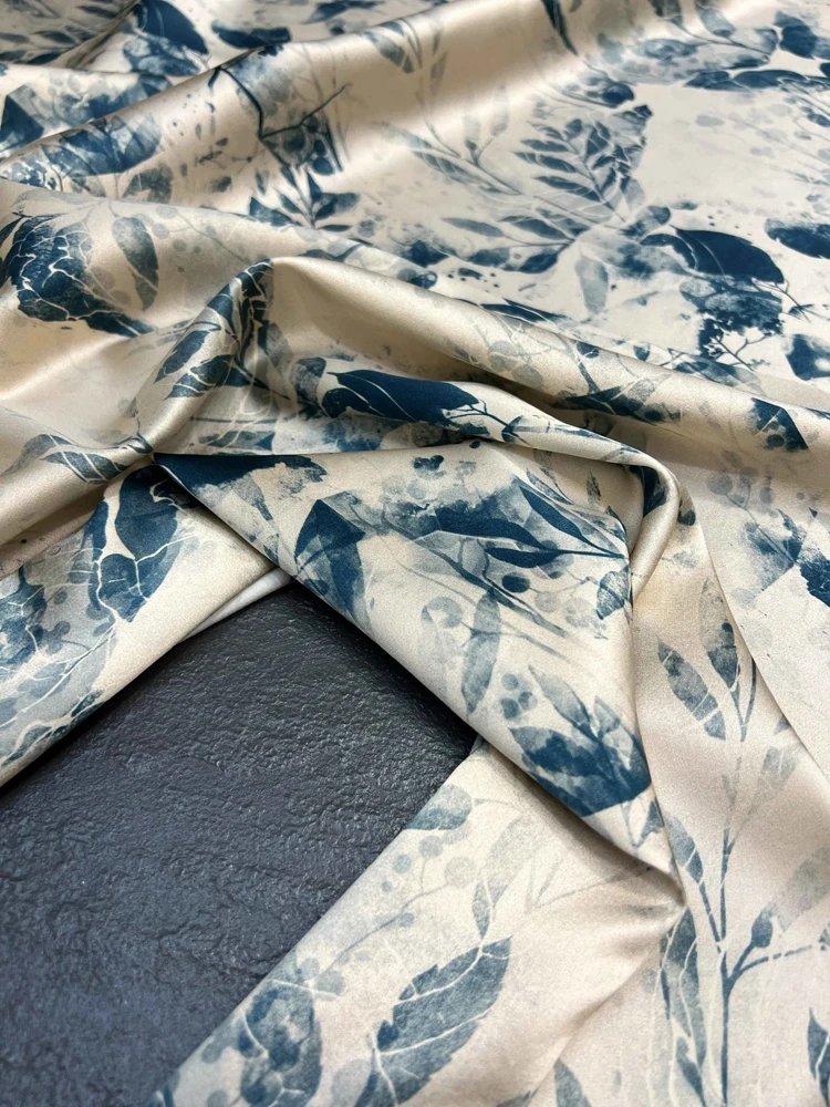 Silk Stretch Satin Fabric Natural Material Dress Shirt Fashion Clothing Design Apparel Sewing Fabric Cloth Sew By The Yard