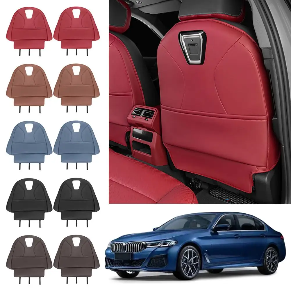 Car Seat Back Anti Kick Pad For BMW 5 Series i5 G60 2024Leather Full/Half Wrapped Seat Protector Auto Interior Accessories L9C2