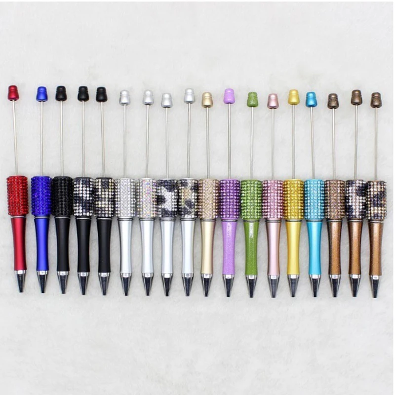 50pcs Newest Rhinestone Pen DIY Diamond Beaded Ballpoint Pens Creative Gift Pen School Office Supplies Student Supplies