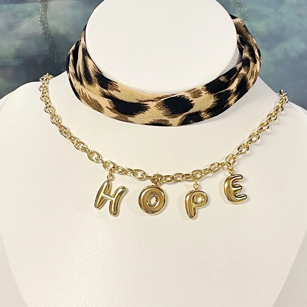 

Personalized Initial Name Necklace Custom Minimalist Positive Letters Gold-colored Necklace Christmas Gift