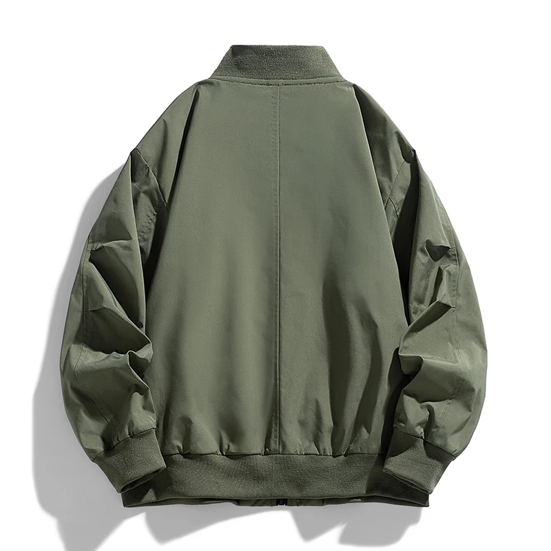 2025 جديد ربيع الخريف حجم كبير سترة الرجال جيب فضفاض موضة العلامة التجارية معطف 130 كجم 7XL Bomber سترة 5XL 6XL ملابس العمل سترة #4