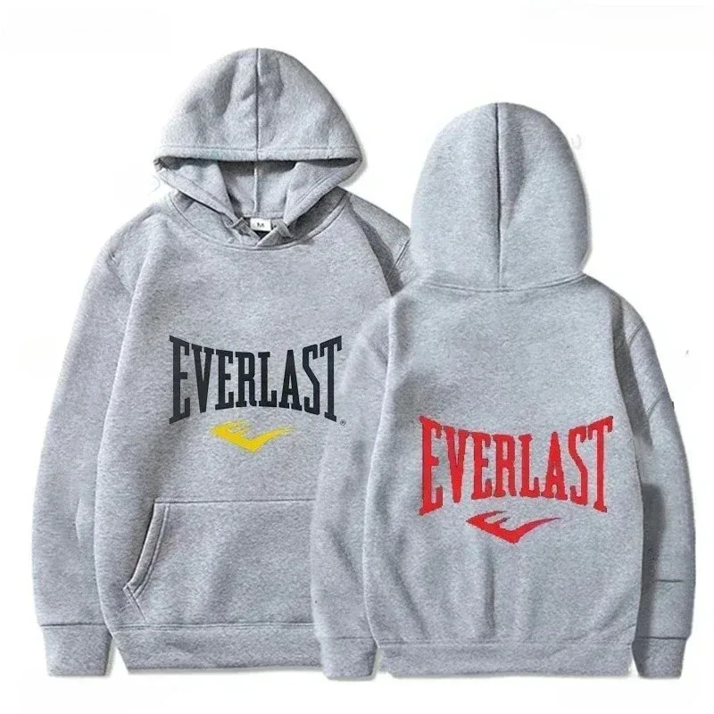 في عام 2025، ستكون بلوزات برسومات شعار Harajuku Casual Everlast عبارة عن ملابس رياضية شتوية كلاسيكية وشعبية للرجال #2