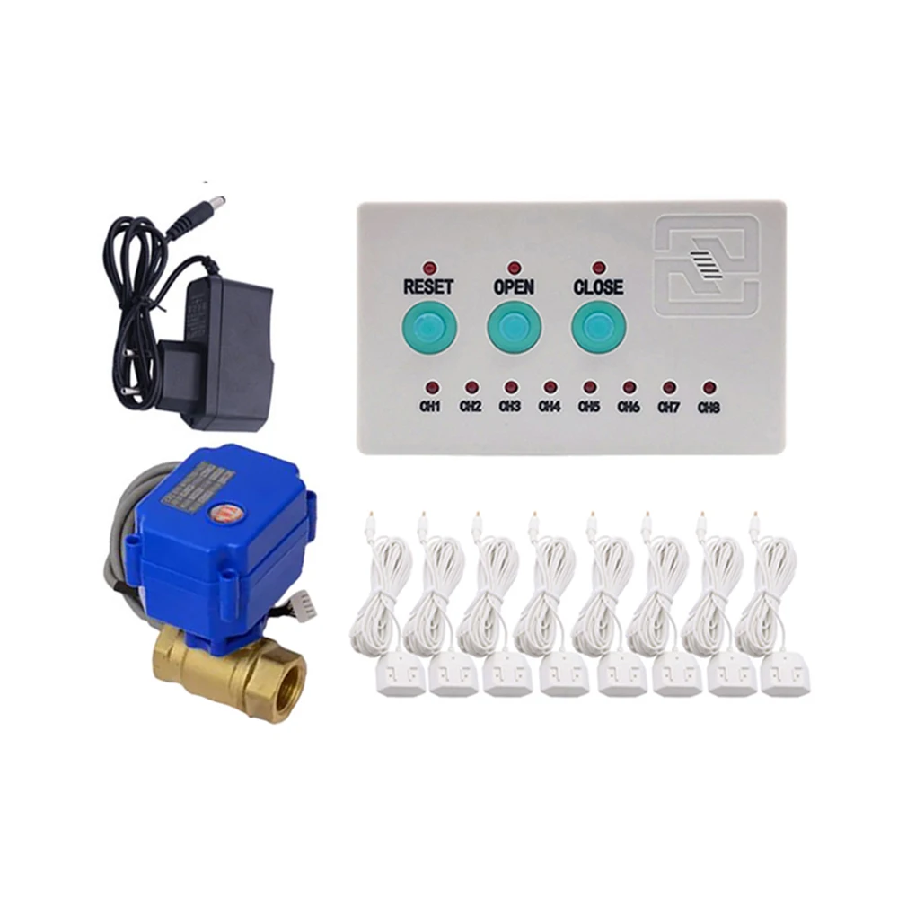 Wired Water Leak Detector: Real-Time Alerts, Automatic Shutoff to Cut Repair Costs, for 1/2 Inch 3/4 Inch 1 Inch Water Pipe