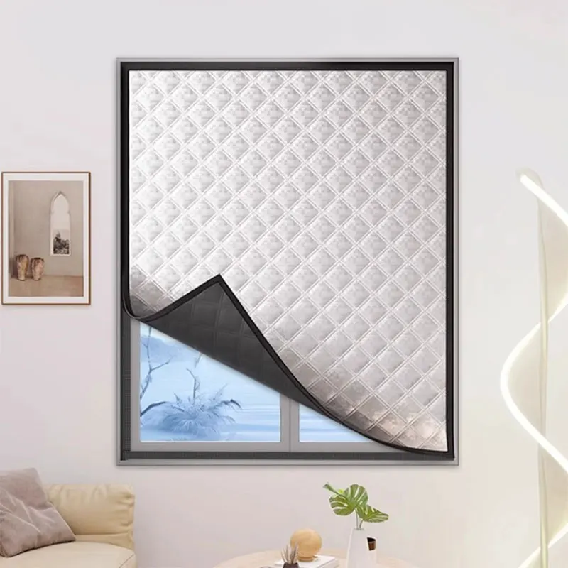 Household Window Sunshade Aluminum Foil Insulation Film, Anti-UV, Anti-Cold, Windproof, Heat-Insulating and Warm Curtains...