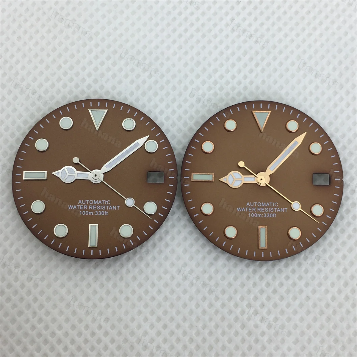 NH35 29mm Dial Brown Rose Gold Lamp with Hand Suitable for NH35 NH36 Movement