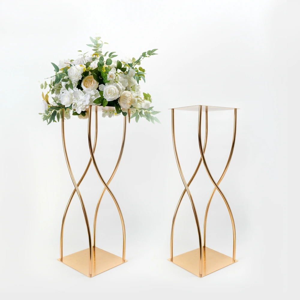 5/10pcs 80/90/100cm  Metal Flower Stand Ceremony Flower Pot Iron Wedding Stand Centerpiece Display on Sale
