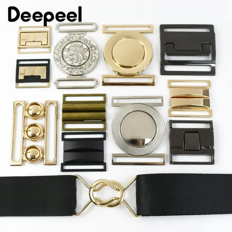 2 قطعة 30-60 مللي متر تعديل المعادن حزام الابازيم ل أسفل سترة معطف أزرار فستان زنار ديكور هوك المشبك DIY بها بنفسك الخياطة اكسسوارات