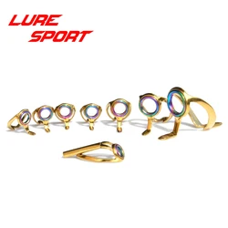 LureSport 8pc 11pc 13pc GHGESG20 GHGEST Heavy Duty guide Set Black Ring Rainbow Ring Rod Building component Repair DIY Accessory