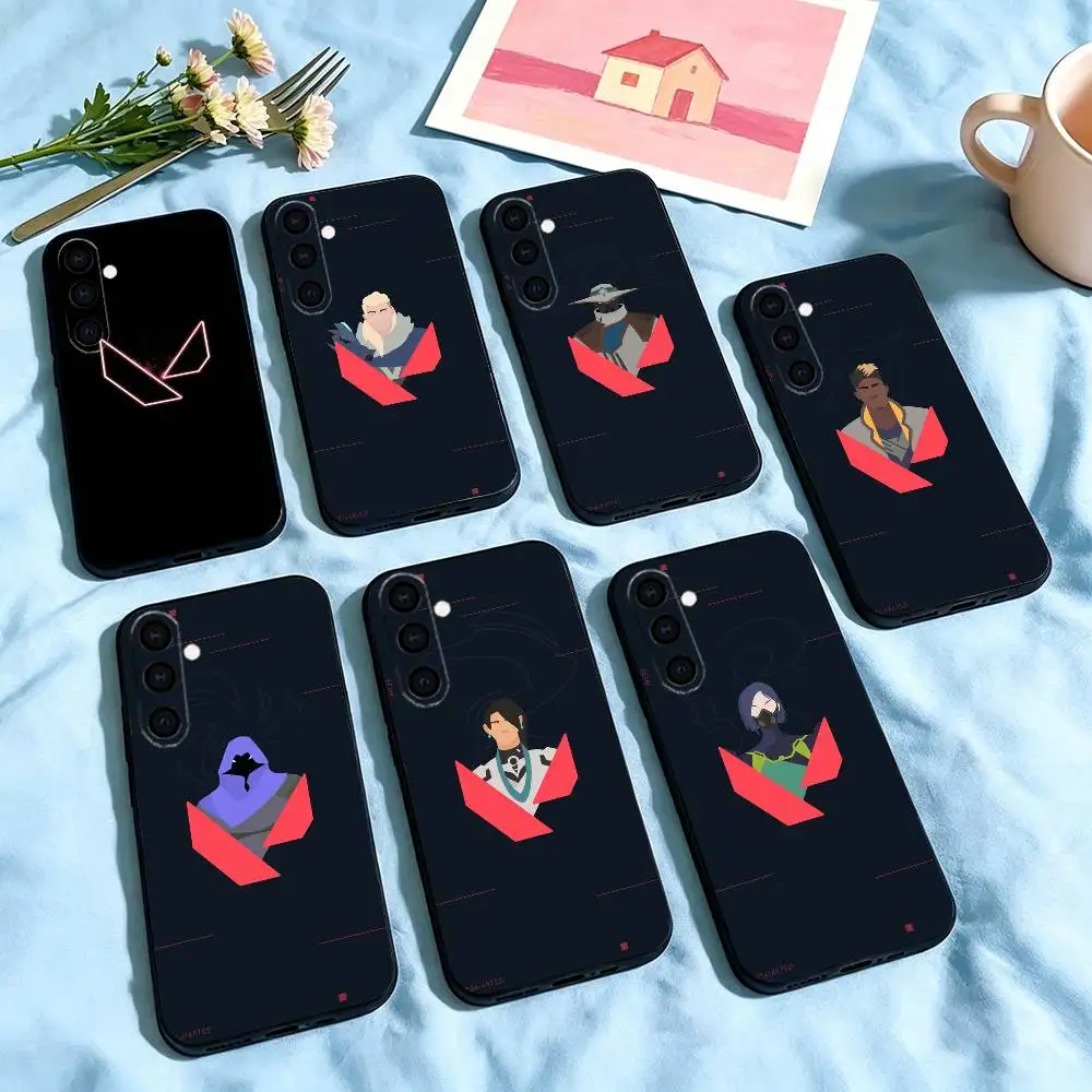 valorant Popular Games  Phone Case For Samsung Galaxy A73,A72,A71,A70,A53,A52,A51,Soft Silicone Black Cover