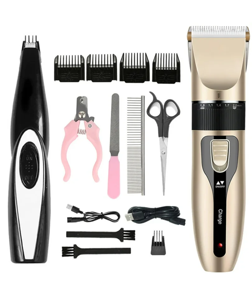 

Portable Cat Dog Hair Clipper Grooming Kit Animals Hair Cutting Machine Low-Noise Rechargeable Pet Haircut Trimmer Shaver Set