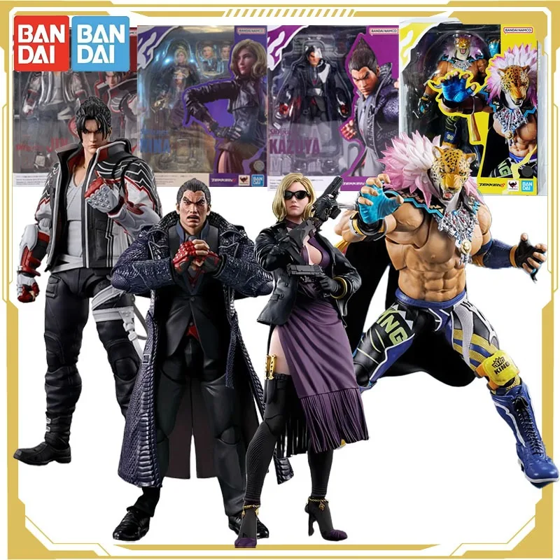 

Bandai Original S.H.Figuarts TEKKEN 8 KAZUYA MISHIMA AND JIN KAZAMA Finished Model Kit Anime Full Action Toy Gifts for Kids