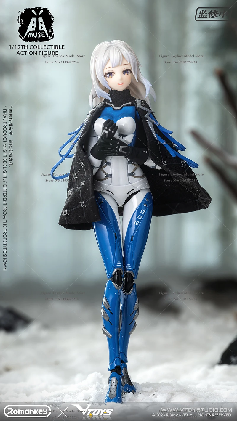 Romankey X VTOYS 1/12 Scale Cute Muse Movable Girl Action Figure Handsome Weapon Accessory 6\