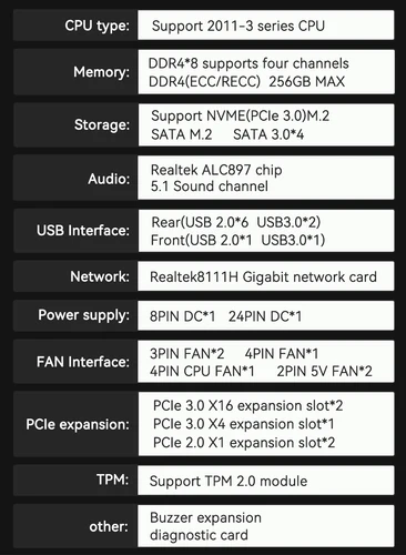 Imagen 2 del producto MACHINIST X99 placa base LGA2011-3 kit Set Intel Xeon E5 2680 V4 CPU DDR4 2*8GB RAM NVME M.2 cuatro canales MR9s compatible con TPM2.0