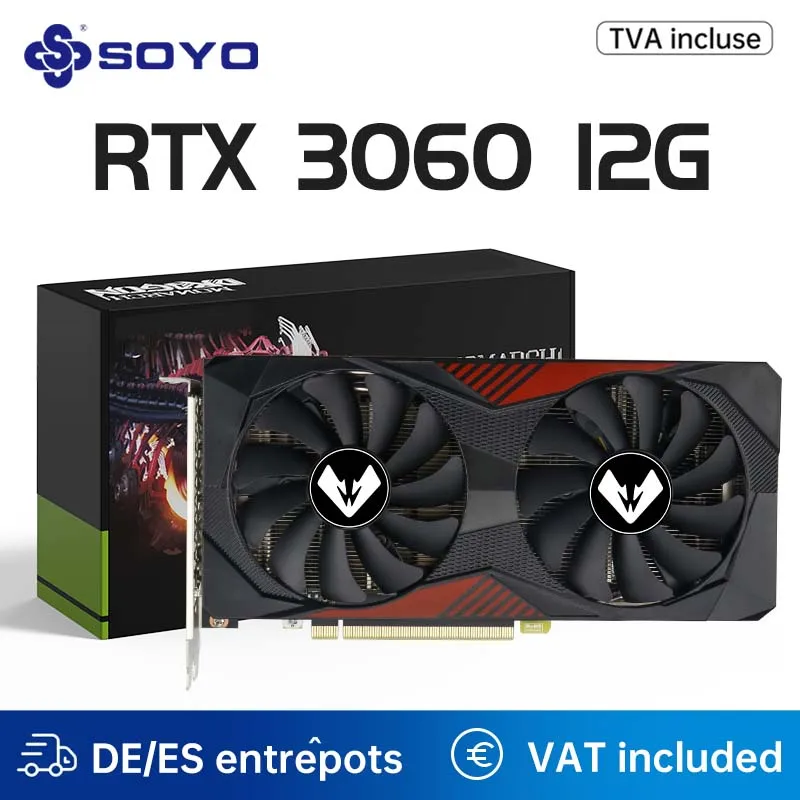 بطاقات رسومات الألعاب الجديدة من SOYO NVIDIA GeForce RTX 3060 12GB GDDR6 192 بت لوحدة معالجة الرسومات المكتبية بطاقة الفيديو مكونات الكمبيوتر #1
