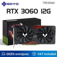 SOYO New Gaming Graphics Cards NVIDIA GeForce RTX 3060 12GB GDDR6 192 Bit Desktop GPU Video Card Computer components