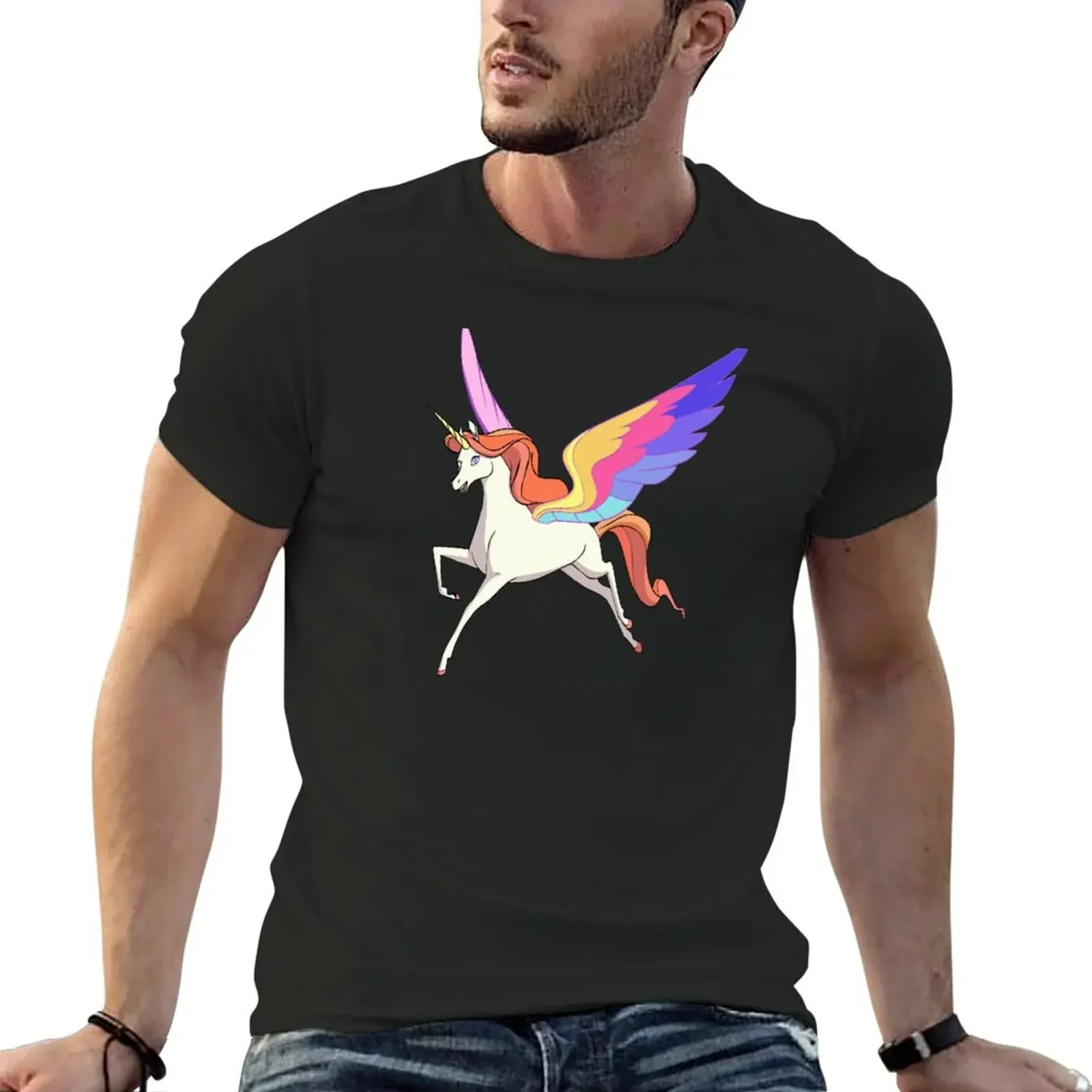 Swift Wind She-Ra Unicorn [FKA Horsey]; Adoras Alicorn T-Shirt vintage rapper graphic tees mens t shirt