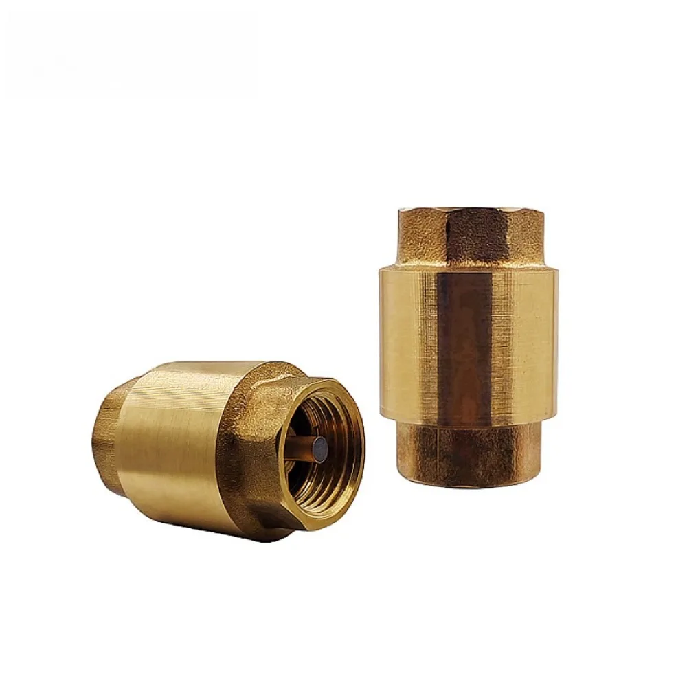 One-Way Anti Backflow Valve Water Control Float Valve 1/2" 3/4" 1-1/2" Female Thread NPT Brass Thread In-Line Spring Check Valve