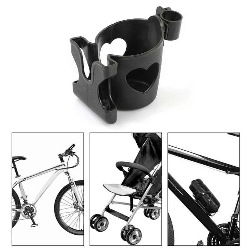 

Upgrades Stroller Cup Holder With Phone Slot Adjustable Pushchair Beverage & Smartphone Organize Plastic for Parent