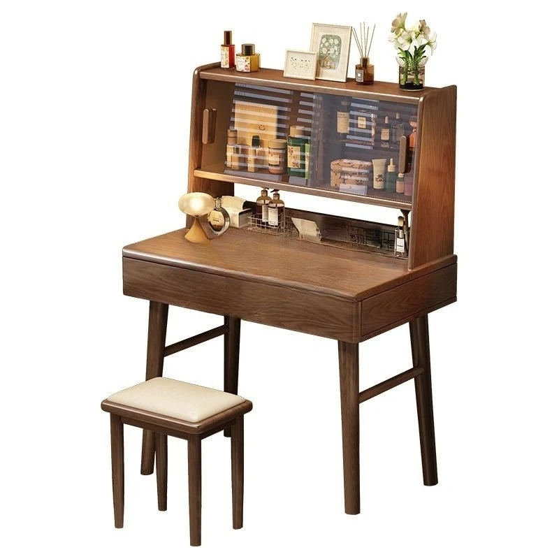 Solid wood dresser desk two-in-one household small apartment bedroom makeup table