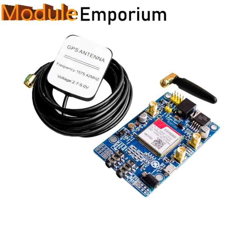 

SIM808 Модуль GSM GPRS GPS Макетная плата IPX с GPS-антенной для Raspberry Pi Поддержка 2G 3G 4G SIM-карты