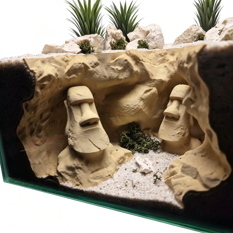 3D-Gedruckter Osterinsel-Kopf/ – Aquarium Fish Hideout Bewertung und Preis