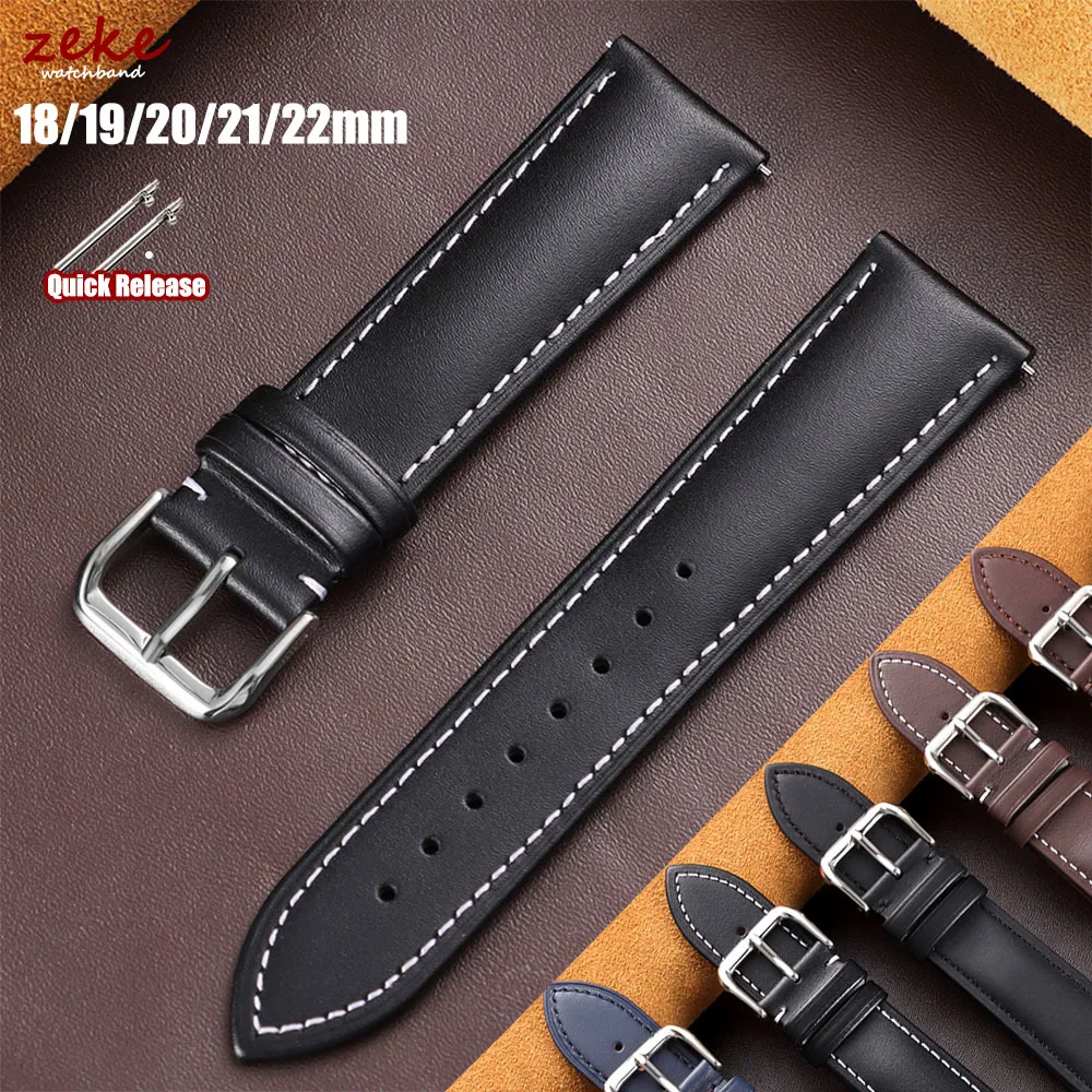18mm 19mm 20mm 21mm 22mm Echtleder-Uhrenarmbänder Braunes Kalbsleder-Uhrenarmband für Herren und Damen Weiches Uhrenarmband Uhrenzubehör