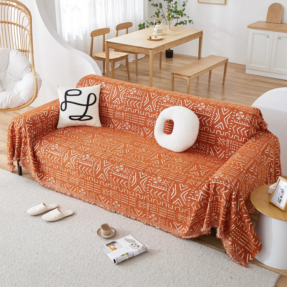 Nordic Style Chenille Sofa Cover, Anti-cat Scratch Full Coverage Slipcover, All-Season Elegant Home Decor