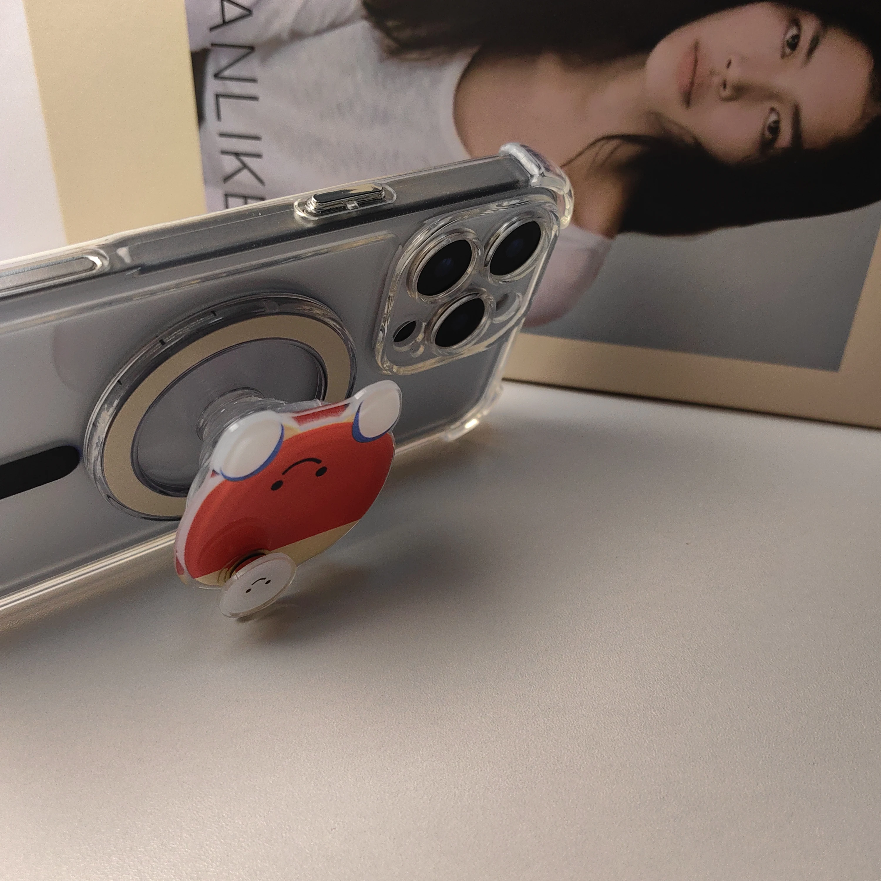 Милый вращающийся мяч для настольного тенниса, держатель для телефона Griptok, поддержка iPhone, чехлы Samsung, ручка, кронштейн для гнезда Tok, подарок для девочки