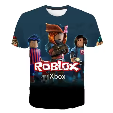 Roblox Game Kids T-Shirts Cosplay Clothing Kids Cartoons Short Sleeve Tops 3D Printed Casual Streetwear